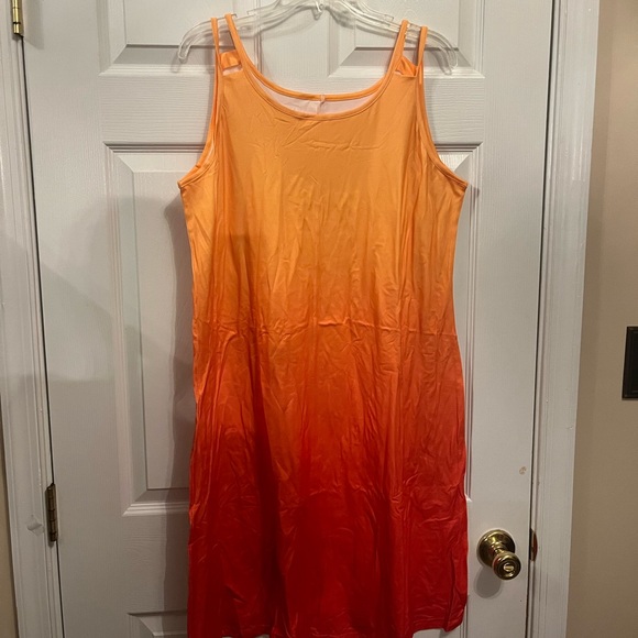 Women's Plus Size Ombre Print Sleek Summer Vacation Beach Holiday Dress 14W - Picture 7 of 9